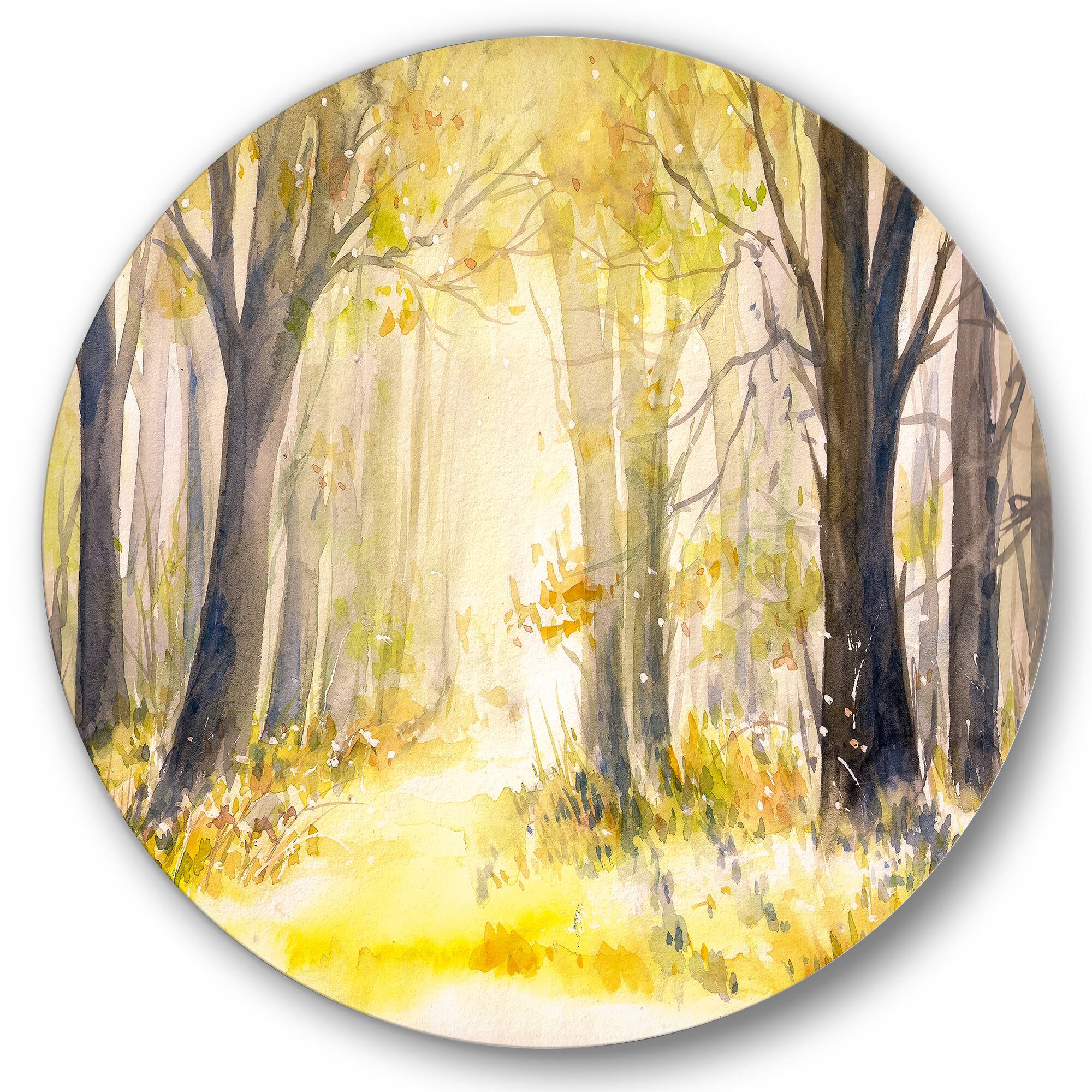 Designart - Bright Sunshine Through The Forest Trees I